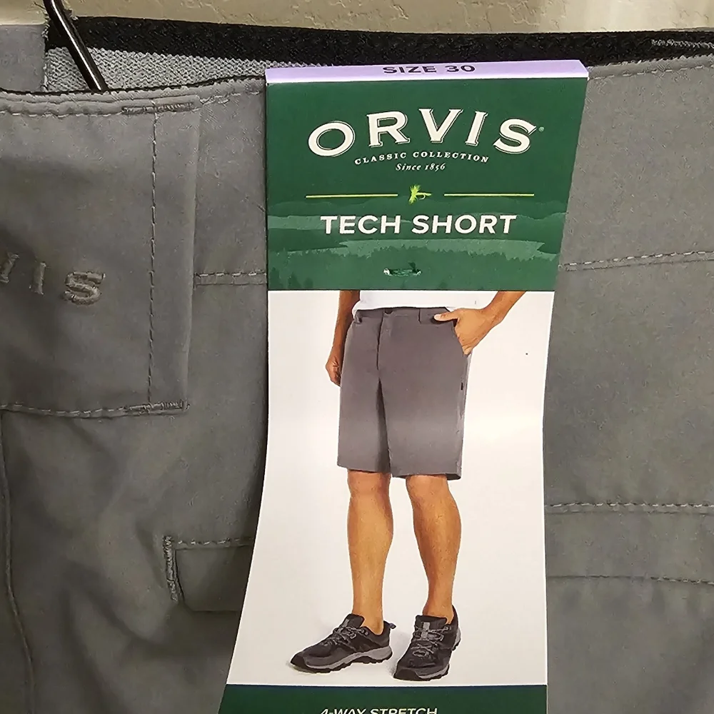 Orvis Men's Gray Lightweight Hybrid Shorts